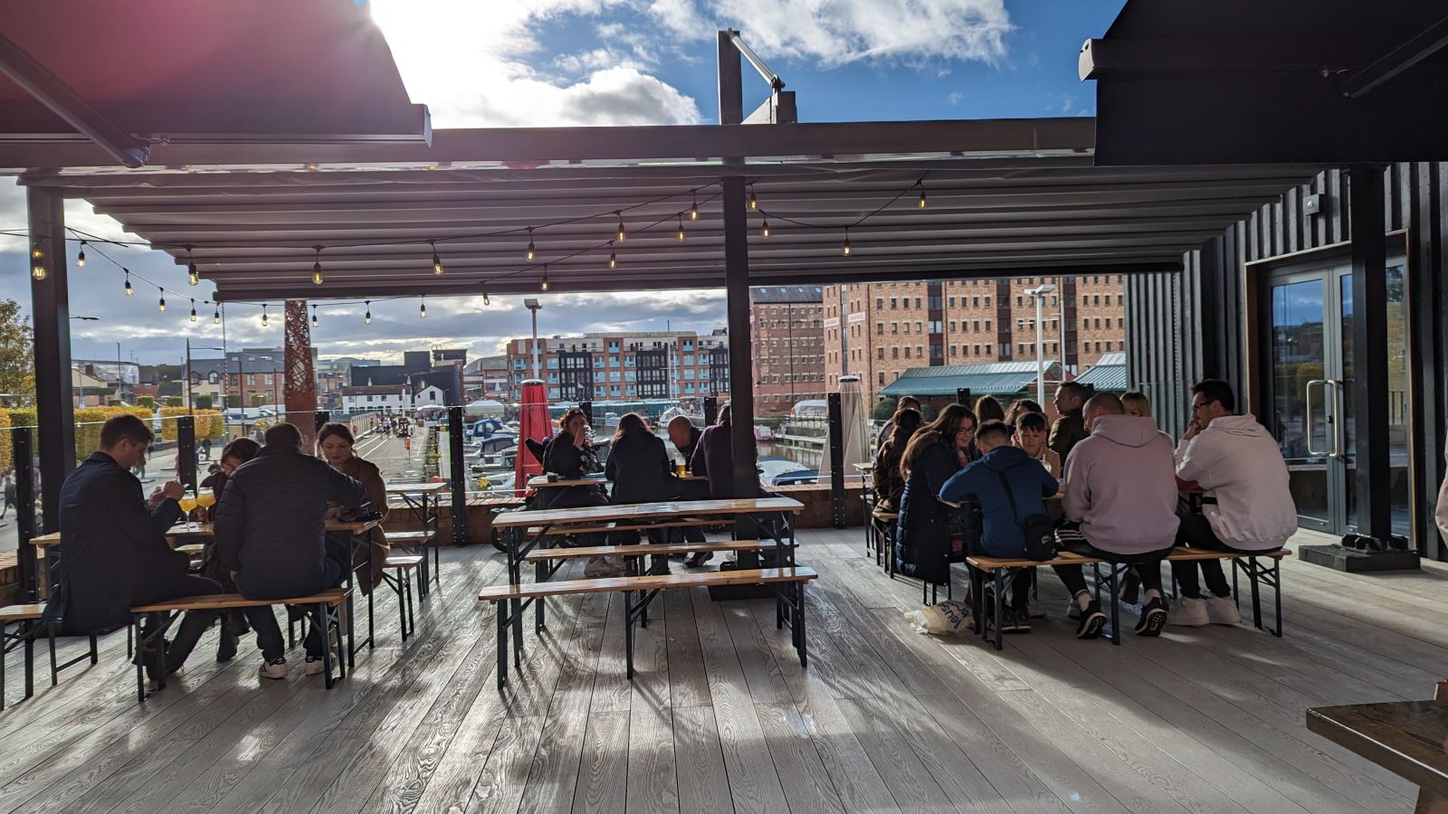 The deck at Gloucester food dock